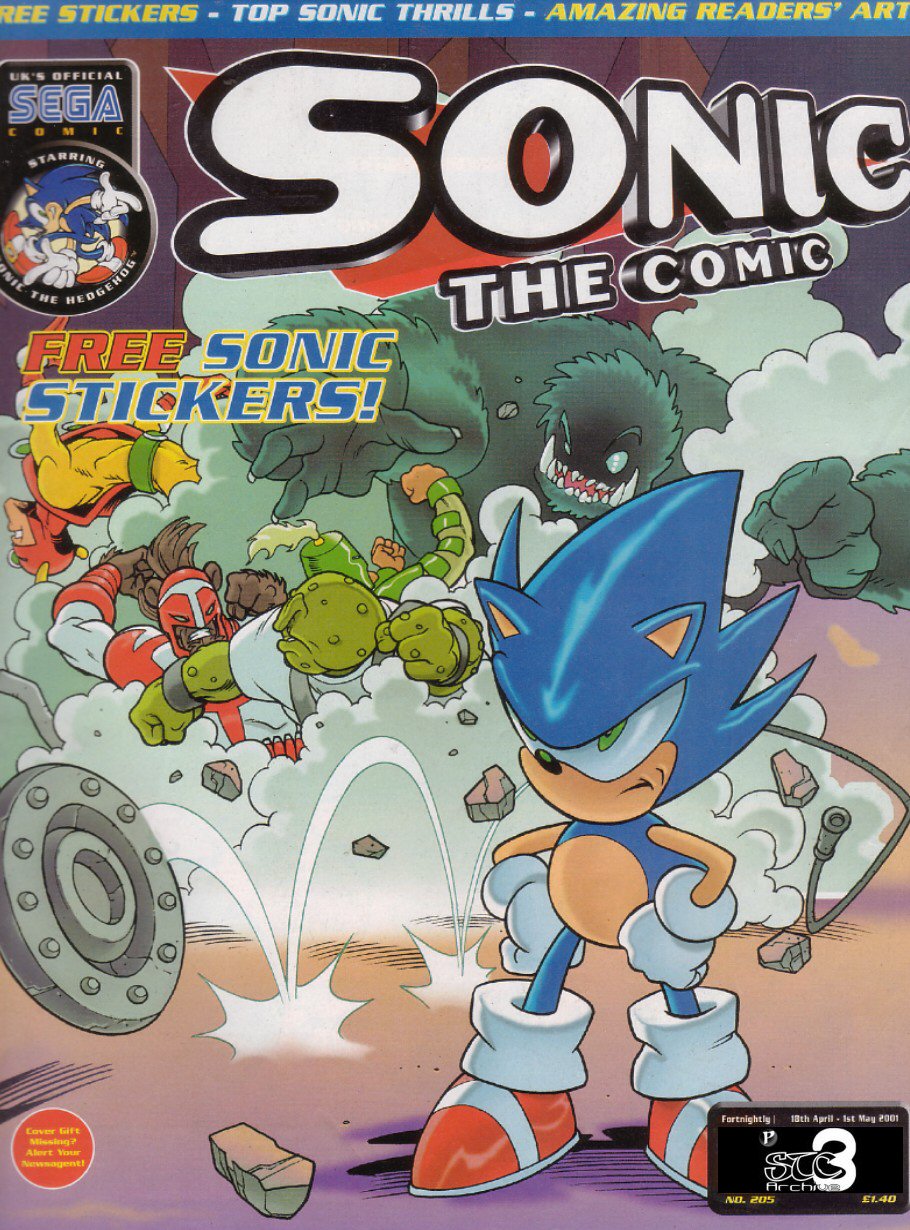Sonic - The Comic Issue No. 205 Comic cover page